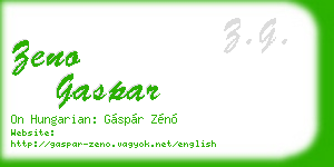 zeno gaspar business card